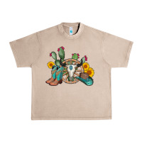 French Oak wheel bull skull western cowboy Urban Heavy Tee - AdoDesignShop