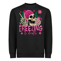 Black freezing to death winter skull Heavyweight Sweatshirt - Jasminsmagicworld
