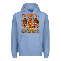 Colony Blue thankful for my gnomies Premium Hoodie - NancyCooperArtShop