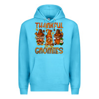 Ocean Blue thankful for my gnomies Premium Hoodie - NancyCooperArtShop
