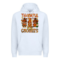 White thankful for my gnomies Premium Hoodie - NancyCooperArtShop