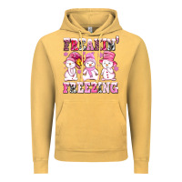 Vintage Mustard freaking freezing with Snowmans Vintage Hoodie - AdoDesignShop