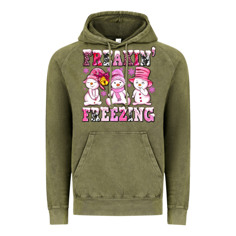 Freaking Freezing With Snowmans Vintage Hoodie by AdoDesignShop | Teevron
