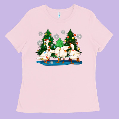 Christmas Duck Ladies Tee Designed By Zillion Design Studio