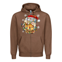 Chestnut christmas beer Zipper Hoodie - MaliasSmallBusiness