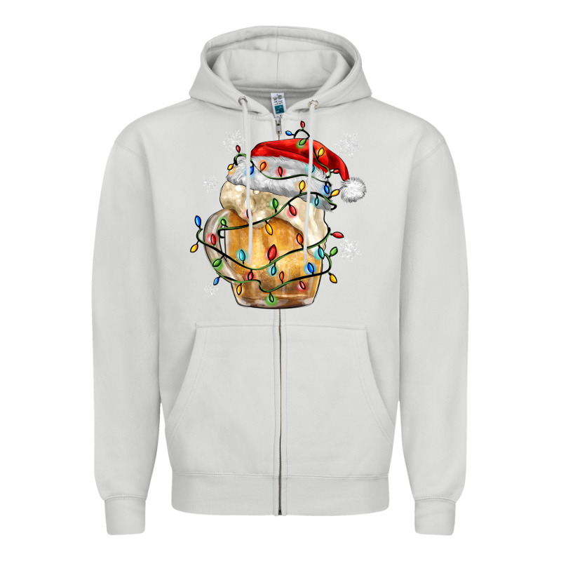 Christmas Beer Zipper Hoodie by MaliasSmallBusiness | Teevron