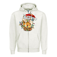 Oatmeal Heather christmas beer Zipper Hoodie - MaliasSmallBusiness