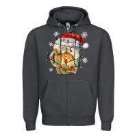 Smoke christmas beer Zipper Hoodie - MaliasSmallBusiness