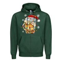 Sports Green christmas beer Zipper Hoodie - MaliasSmallBusiness