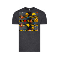 Vintage Black construction signs seamless pattern Vintage Tee - BundleAndBundleShop