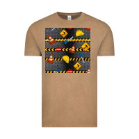Vintage Coffee construction signs seamless pattern Vintage Tee - BundleAndBundleShop