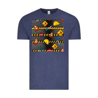 Vintage Denim construction signs seamless pattern Vintage Tee - BundleAndBundleShop