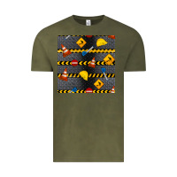 Vintage Olive construction signs seamless pattern Vintage Tee - BundleAndBundleShop