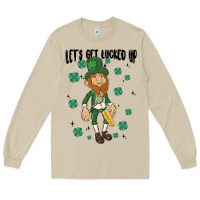 Mushroom let's get lucked up Long Sleeve Tee - MaliasSmallBusiness