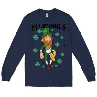 Navy let's get lucked up Long Sleeve Tee - MaliasSmallBusiness