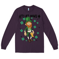 Plum let's get lucked up Long Sleeve Tee - MaliasSmallBusiness