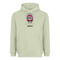 Matcha Pink Glitter, Leopard Pattern Mom Skull Heavyweight Hoodie - Bettercallsaul