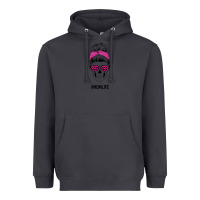 Smoke Pink Glitter, Leopard Pattern Mom Skull Heavyweight Hoodie - Bettercallsaul