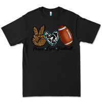 Black peace love football Premium Tee - RanaPortraitStore