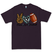 Plum peace love football Premium Tee - RanaPortraitStore