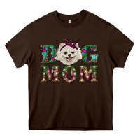Chocolate Brown Christmas dog mom Pomeranian Heavy Core Tee - RanaPortraitStore