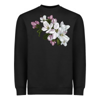 Black apple blossom Heavyweight Sweatshirt - LillyAllenDesigns