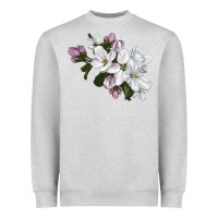 Heather Grey apple blossom Heavyweight Sweatshirt - LillyAllenDesigns
