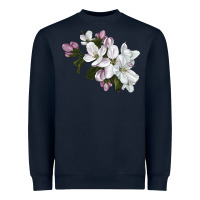 Navy apple blossom Heavyweight Sweatshirt - LillyAllenDesigns