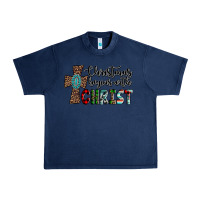 Navy christmas begins with christ Urban Heavy Tee - AdoDesignShop