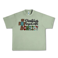 Oil Green christmas begins with christ Urban Heavy Tee - AdoDesignShop