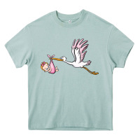 Arona stork with baby girl Heavy Core Tee - BarkalooDesign