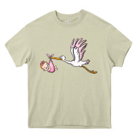 Mossy stork with baby girl Heavy Core Tee - BarkalooDesign