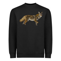 Black coyote Heavyweight Sweatshirt - LillyAllenDesigns