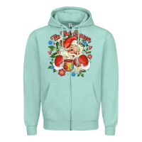 Seafoam mexican santa Zipper Hoodie - MaliasSmallBusiness