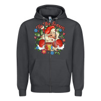 Smoke mexican santa Zipper Hoodie - MaliasSmallBusiness