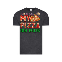 Vintage Black my pizza  my rules Vintage Tee - AdoDesignShop