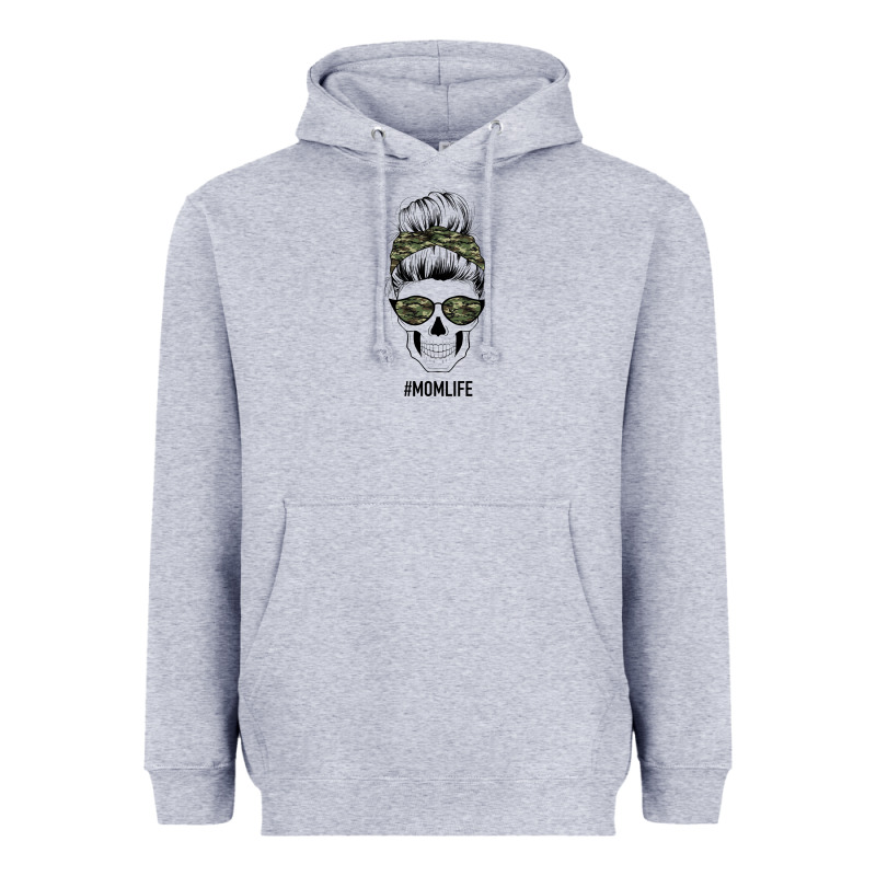 Camouflage Pattern Mom Skull Heavyweight Hoodie by Bettercallsaul | Teevron