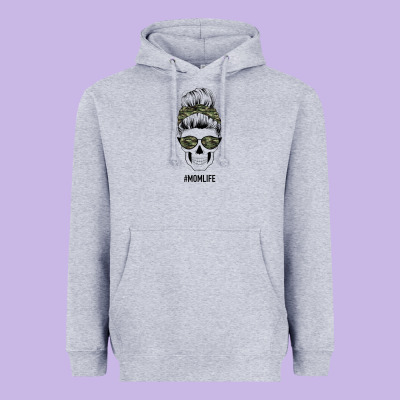 Camouflage Pattern Mom Skull Heavyweight Hoodie Designed By Bettercallsaul