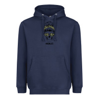 Navy Camouflage Pattern Mom Skull Heavyweight Hoodie - Bettercallsaul