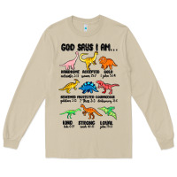 Mushroom god says i am dinosaurs handsome Long Sleeve Tee - MaliasSmallBusiness