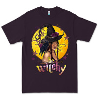 Plum Be Witchy Black Witch Premium Tee - texasbilliewilder