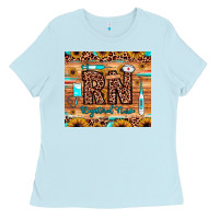Baby Blue rn registered nurse Ladies Tee - JahusDesignShop