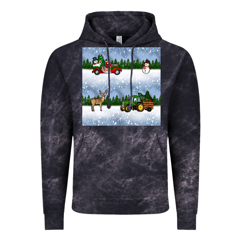 Christmas Snow Truck Seamless Pattern Vintage Hoodie by BundleAndBundleShop | Teevron