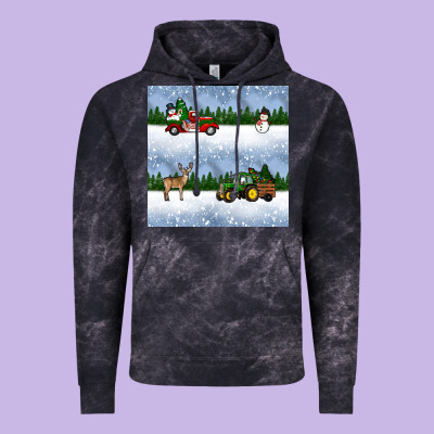 Christmas Snow Truck Seamless Pattern Vintage Hoodie Designed By Bundleandbundleshop