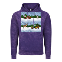 Cloud Purple christmas snow truck seamless pattern Vintage Hoodie - BundleAndBundleShop
