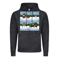 Vintage Black christmas snow truck seamless pattern Vintage Hoodie - BundleAndBundleShop