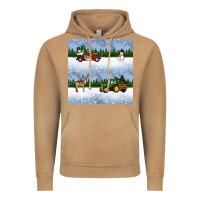 Vintage Camel christmas snow truck seamless pattern Vintage Hoodie - BundleAndBundleShop
