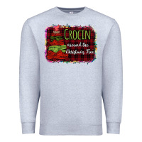 Heather Grey Crocin around the christmas tree Premium Sweatshirt - Bettercallsaul