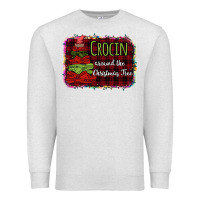 Oatmeal Heather Crocin around the christmas tree Premium Sweatshirt - Bettercallsaul