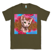 Army Green Western Sphynx Cat Classic Tee - LillyAllenDesigns